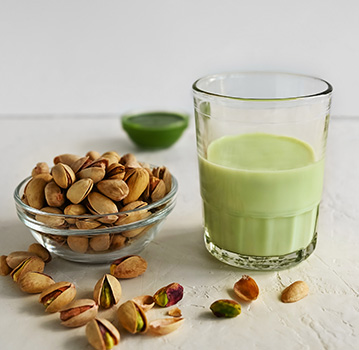 cup of paste and pistachios